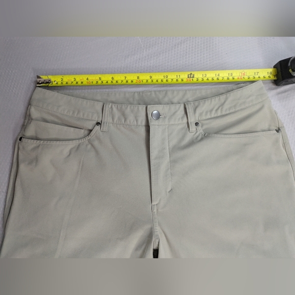 Lululemon ABC Pant Slim Warpstreme Men’s Beige 34x30 Comfort Stretch M5704S - Picture 2 of 9